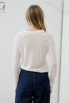 BASERANGE Classic Bamboo Fiber Bamboo Cotton Long Sleeve T-Shirt Series Collection Round Neck Bottoming Shirt France BAS-TOLS-BL-000-UNDYED